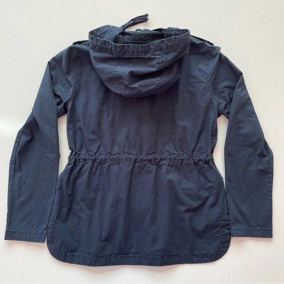 Chocolate USA Navy Blue Utility Hooded Field Jacket Gold Hardware Small - Picture 8 of 11